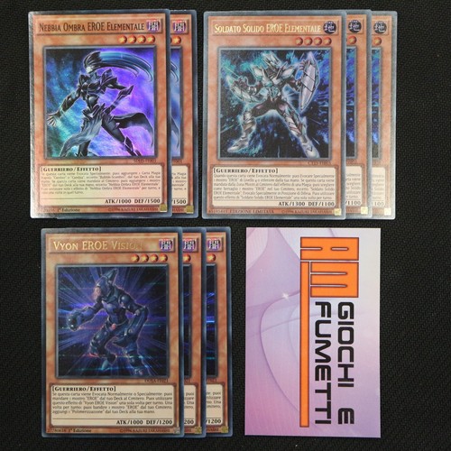Lotto eroe italiano - in, yugioh
